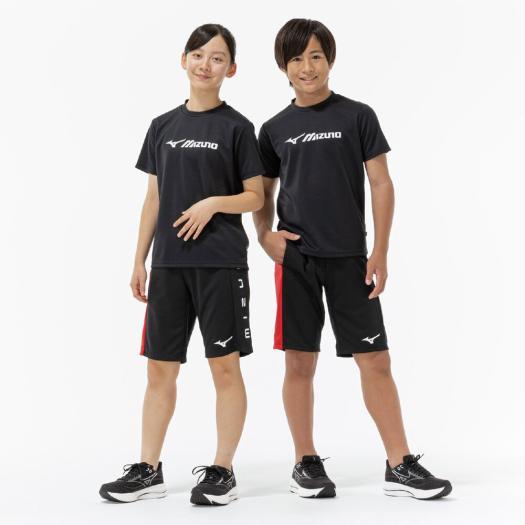 ミズノ公式 タフジャージハーフパンツ ブラック ジュニア トレーニング