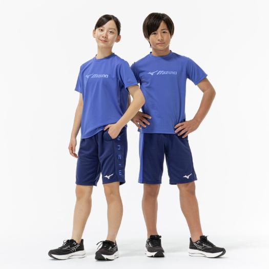 ミズノ公式 タフジャージハーフパンツ エステートブルー ジュニア
