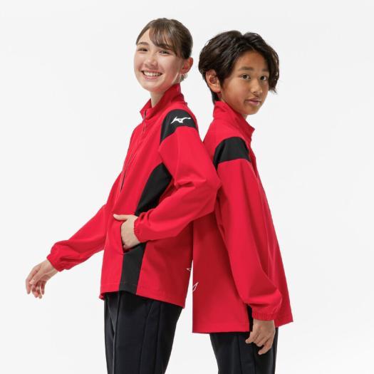 ポルテ　Mizuno レッド ジャケット JM MIZUNO（ミズノ） ミズノ公式 ストレッチジャケット ハイリスクレッド