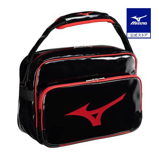 MIZUNO（ミズノ） ミズノ公式 エナメルバッグ ブラックxレッド