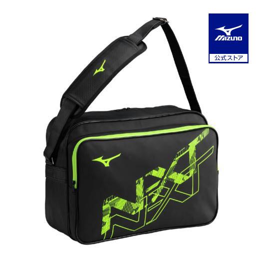 MIZUNO ミズノ公式 N-XTショルダーバッグ ブラック×ライム MIZUNO ミズノ公式 N-XTショルダーバッグ ブラック×ライム