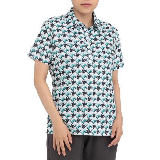 ミズノ公式 クイックドライハウンドトゥース半袖シャツ レディース ホワイト ブルー シャツ カラー ホワイト ブルー Www Motorpension Co Zw
