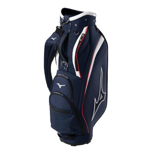 美品　Mizuno キャディバッグ ネイビー MIZUNO（ミズノ） ミズノ公式 NX.6 キャディバッグ ネイビー×ホワイト