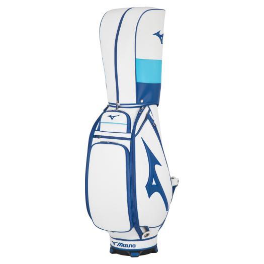 MIZUNO ミズノ公式 Tour Staff キャディバッグ ホワイト×ブルー MIZUNO ミズノ公式 Tour Staff キャディバッグ ホワイト×ブルー