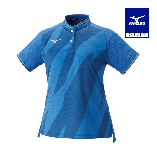 超激安 ミズノ公式 ドライエアロフローキープライトゲームシャツ ソニックブルー レディース ラケットスポーツ シャツ