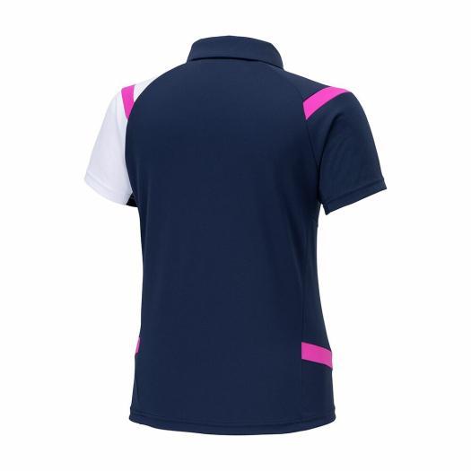 Mizuno テニスウェア ピンク ネイビー XL MIZUNO（ミズノ） ソフトテニス バドミントン ゲームシャツ 公式