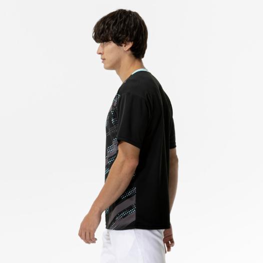 MIZUNO - 美品2着 ブラック ストライプ Ｍ MIZUNO ミズノ テニス バドミントン MIZUNO（ミズノ） ソフトテニス バドミントン ゲームシャツ 公式