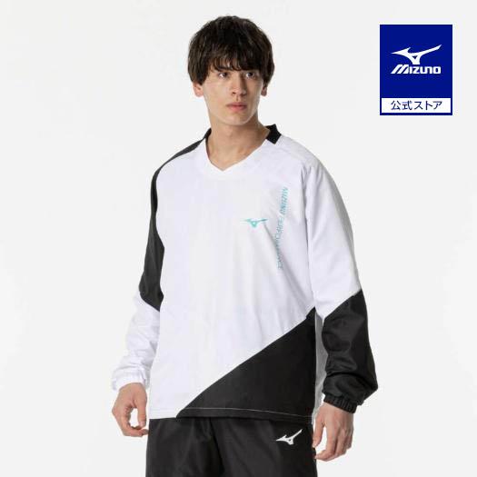 【美品】ミズノMIZUNOブレスサーモスキーウェアスノボウェアメンズL白黒 吸湿発熱】ブレスサーモ ミズノスノースキースーツ|Z2MG2955|ウエア