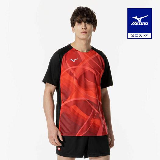 新品 卓球 ミズノ 東京オリンピック ゲームシャツ レッド MIZUNO（ミズノ） 卓球 ゲームシャツ 公式 レディース シャツ 日本卓球