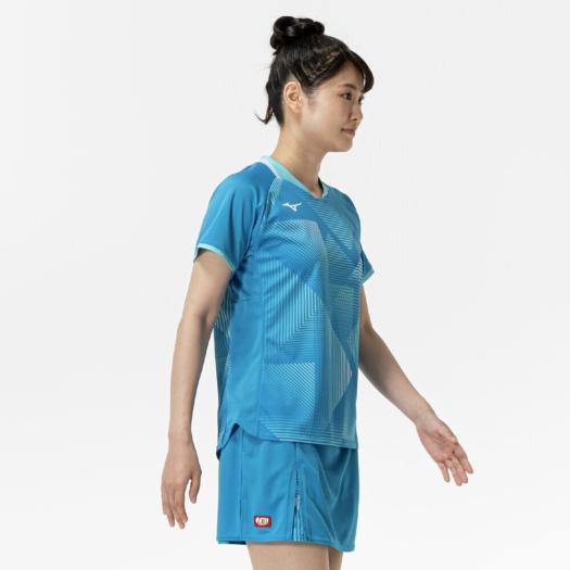 野球ユニシャツ　アニメMAJORメジャー　MIZUNO ミズノ　L ブルー 送料無料】 アニメMAJORメジャー 野球ユニシャツ MIZUNO ブルー