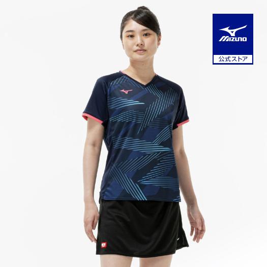 MIZUNO ゲームシャツ上下　セットアップ・レディースLサイズ　新品 MIZUNO（ミズノ） 卓球 ゲームシャツ 公式 レディース シャツ 日本卓球