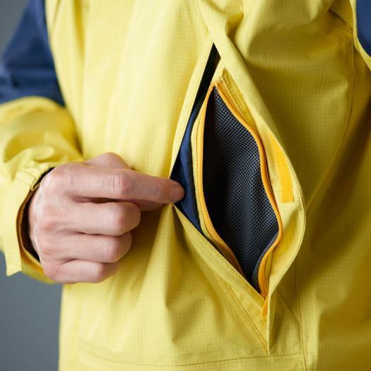 ベルグテックEXストームセイバーVI レインスーツ ウエア 防水 雨対策 耐久 撥水 トレッキング 登山 高品質 メンズ アウトドア ドレスネイビー 自転車の画像