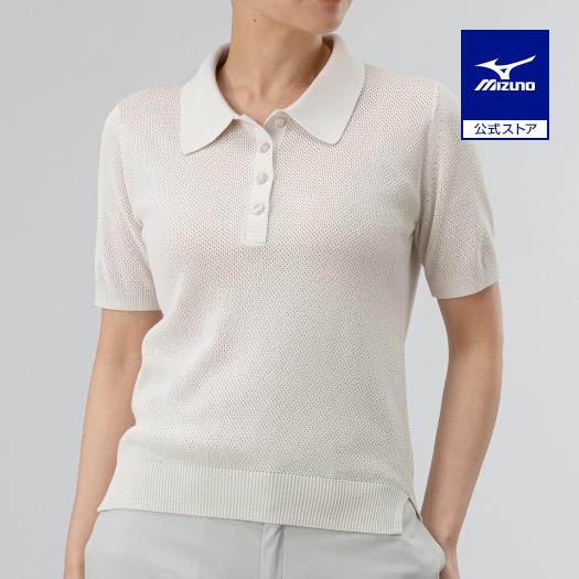 ミズノ公式 ニットポロシャツ レディース リリーホワイト ミズノ公式 Paypayモール店 通販 Paypayモール