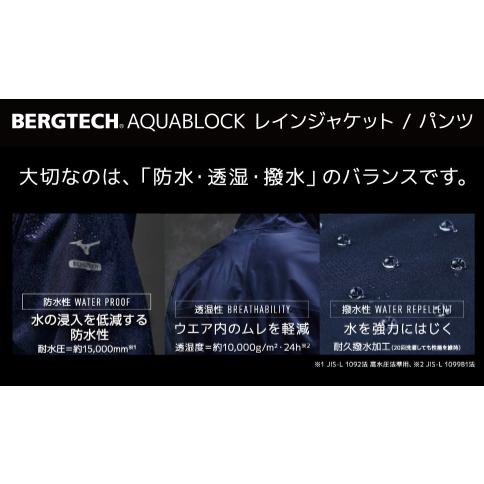 【新着商品】MIZUNO(ミズノ) ユニセックス大人 アクアブロック レインパン MIZUNO（ミズノ） ミズノ公式 ベルグテックアクアブロックレインパンツ