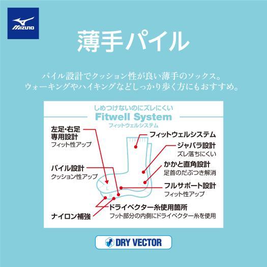 ミズノ公式 ドライベクター薄手パイルソックス レディース テラコッタ｜mizuno-shop｜03