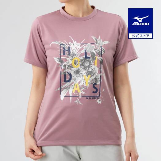 ミズノ公式 フィーリンテックグラフィック半袖tシャツ レディース ピンクベージュ ミズノ公式 Paypayモール店 通販 Paypayモール