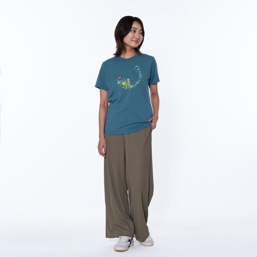 ミズノ公式 リサイクルポリエステル グラフィックTシャツ レディース ティールブルー｜mizuno-shop｜04