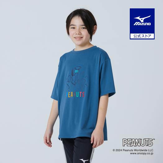 MIZUNO ミズノ公式 PEANUTS リサイクルポリエステルTシャツ ジュニア  
