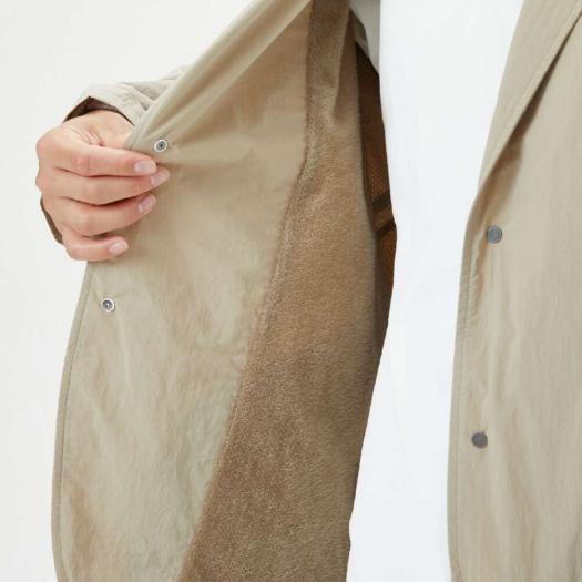 Corpierrot シングル ジャケット ベージュ 未使用 アウトレット】シャークベージュ ノーカラージャケット セットアップ