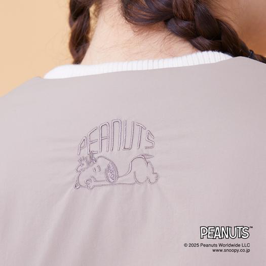 ミズノ公式 PEANUTS/吸湿発熱 ブレスサーモノーカラーパデットコート モカベージュ レディース_5