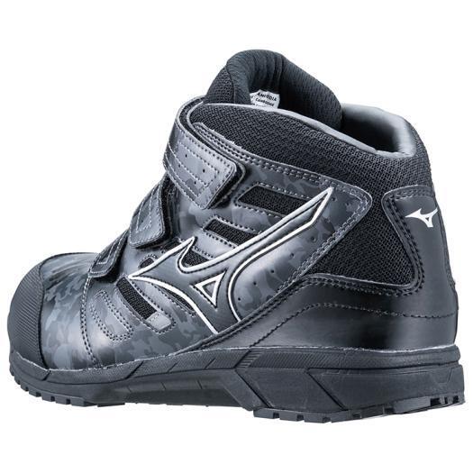 ミズノ公式 オールマイティLS ミッドカットタイプ ワーキング ユニセックス ダークグレー×ブラック|mizuno-shop|05