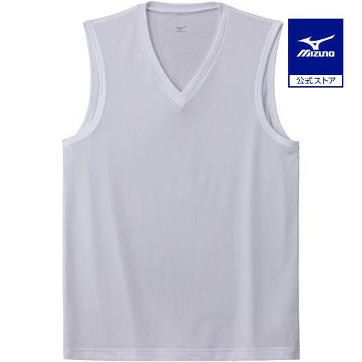 超安い ミズノ公式 ドライサイエンスクイックドライインナーvネックノースリーブシャツ メンズ ホワイト 訳