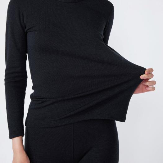 メリノウール【ブレスサーモ】プレミアム 中厚 L ２個セット ブラック MIZUNO（ミズノ） あったか冬インナー プレミアホットインナー メリノ