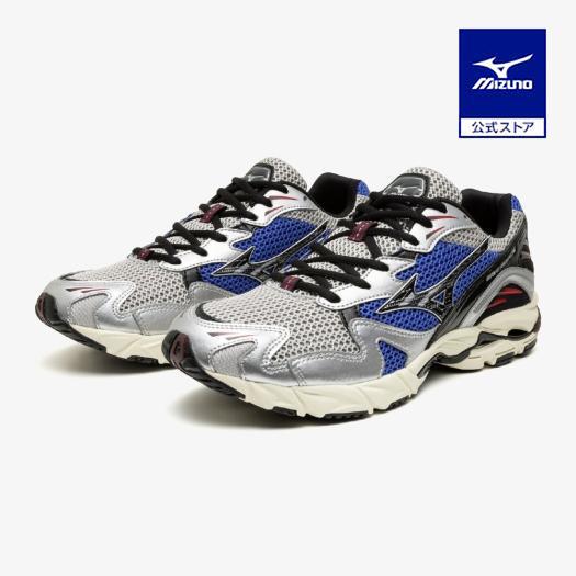 MIZUNO（ミズノ） ミズノ公式 WAVE RIDER 10 グレーxブルーxシルバー