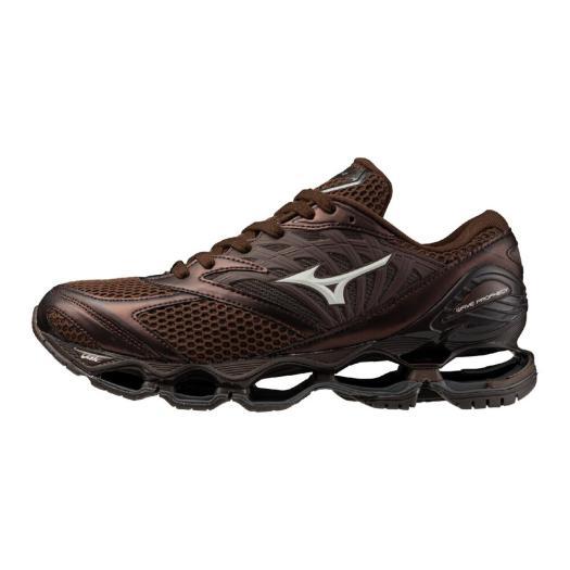 Mizuno ブラウン メッシュスニーカー　WAVE PROPHECY LS MIZUNO（ミズノ） ミズノ公式 WAVE PROPHECY LS ブラウン×オフホワイト