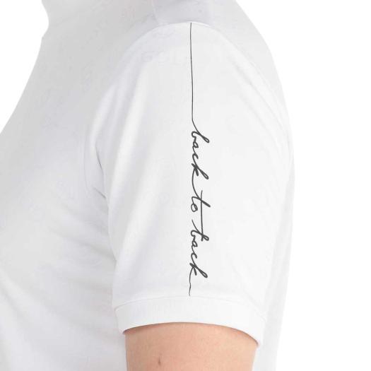 ミズノ公式 ゴルフモチーフジャガードモックネックシャツ 大きいサイズ メンズ ホワイト 父の日｜mizuno-shop｜03
