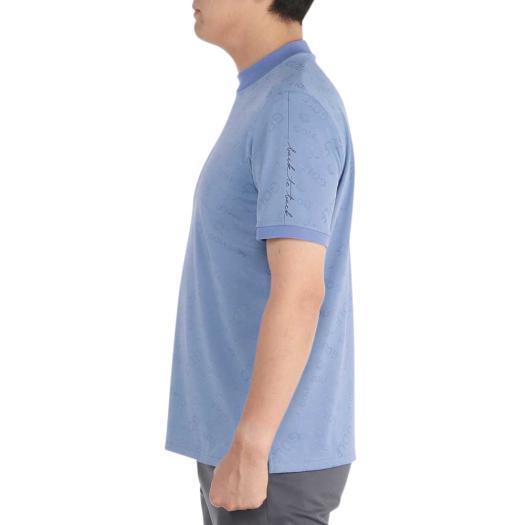 ミズノ公式 ゴルフモチーフジャガードモックネックシャツ 大きいサイズ メンズ ブリスフールブルー 父の日｜mizuno-shop｜03
