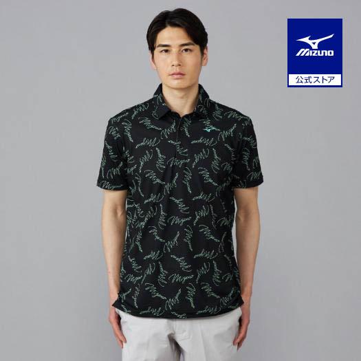 MIZUNO（ミズノ） ミズノ公式 ゴルフウェア 総柄プリント半袖共衿