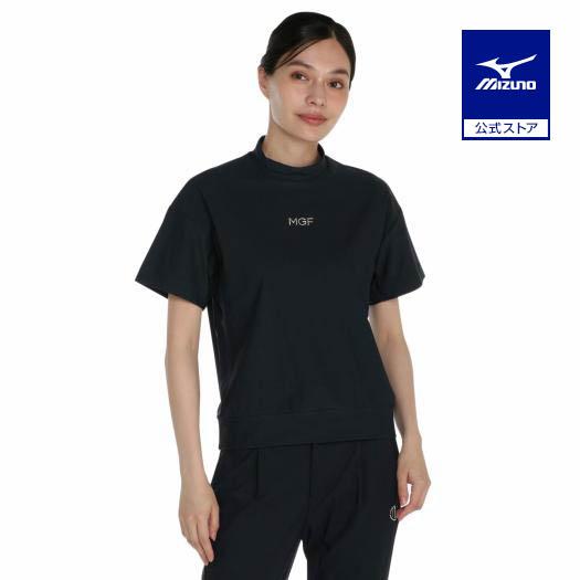 新品　MGF レディース ゴルフシャツ 紺モックネック MIZUNO（ミズノ） ミズノ公式 ゴルフウェア MGFコレクション 半袖