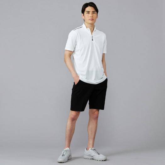 新品　ゴルフウェア ハーフパンツ ブラック ワッペンデザイン ストレッチ メンズ MIZUNO（ミズノ） ミズノ公式 ゴルフウェア ストレッチハーフパンツ