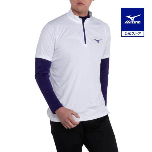 3L ミズノゴルフ レイヤードセット 半袖ジップシャツ 長袖モックネックシャツ MIZUNO（ミズノ） ミズノ公式 ゴルフウェア レイヤードセット 半袖