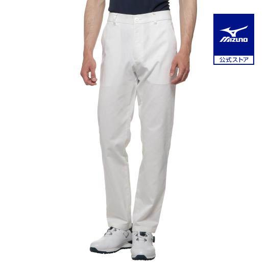 【色:ホワイト_サイズ:XL】[ミズノ] ゴルフウェア ムーブパンツ 綿混 スト 大きいサイズ MIZUNO ミズノ ゴルフ 撥水ストレッチムーブパンツ