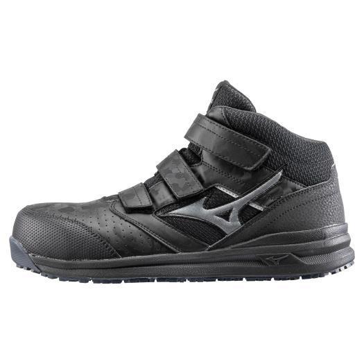 安全靴　ミズノ　オールマイティ　LSⅡ21M ブラック×ダークシルバー MIZUNO（ミズノ） ミズノ公式 オールマイティLS II 21M ワーキング