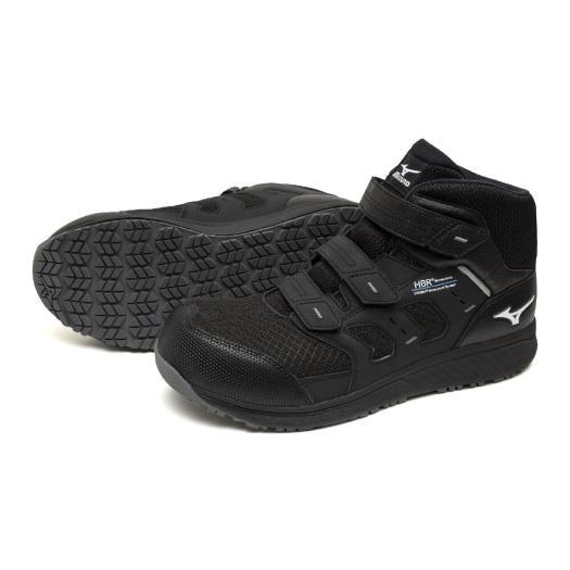 MIZUNO 安全靴 オールマイティ ブラック ベルクロ MIZUNO（ミズノ） ミズノ公式 オールマイティWU 22H ベルト/ハイカット
