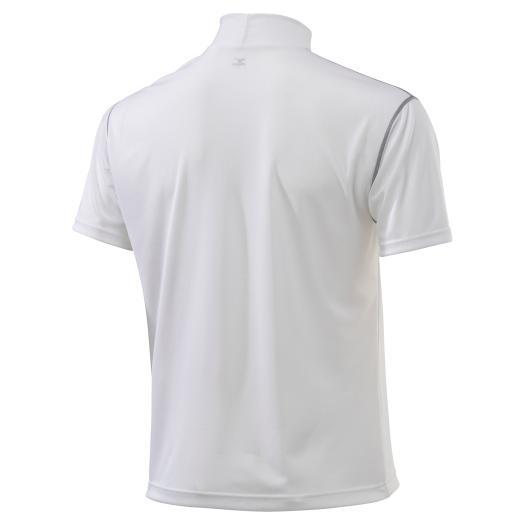 26 MIZUNO 移動用 シャツ (半袖) ホワイト　ミズノ　完売品 MIZUNO（ミズノ） ミズノ公式 ナビドライワークシャツ半袖 ハイネック