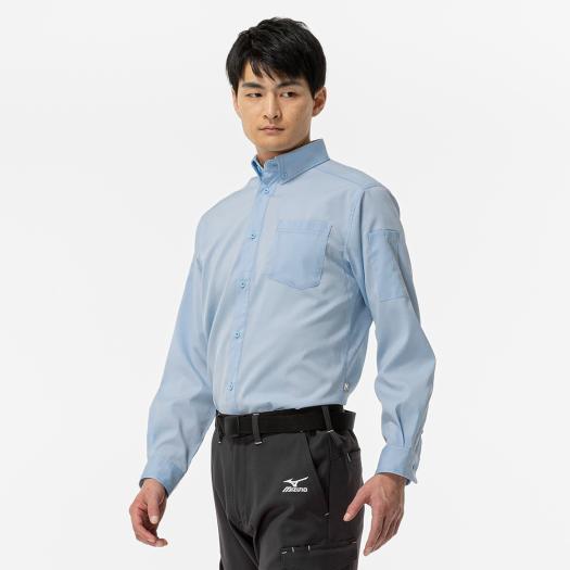 MIZUNO（ミズノ） ミズノ公式 布帛ワークシャツ 長袖/制電素材 ユニ