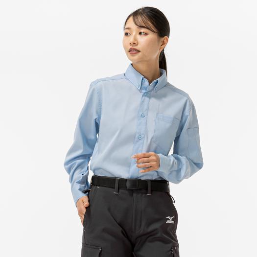 MIZUNO（ミズノ） ミズノ公式 布帛ワークシャツ 長袖/制電素材 ユニ