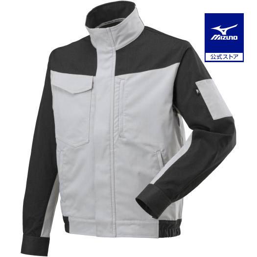 ミズノ　ワークジャケット(難燃・通年向け) ［ユニセックス］ 2XL 73：チャコールグレー×ベイパーシルバー　F2JEA19173 MIZUNO（ミズノ） ミズノ公式 ワークジャケット ストレッチ 難燃 ユニ