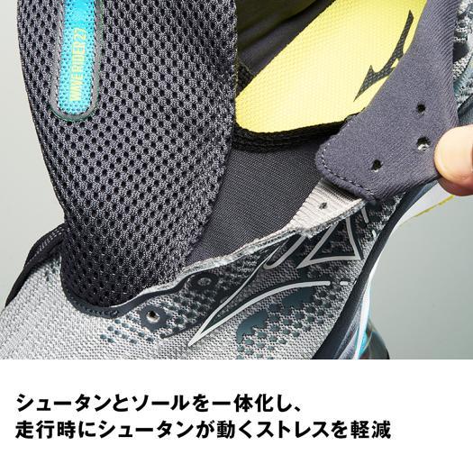 ミズノ公式 ウエーブライダー27 SW ランニング レディース オフホワイト×グレー×パープル ランニングシューズ ジョギングシューズ マラソン｜mizuno-shop｜20