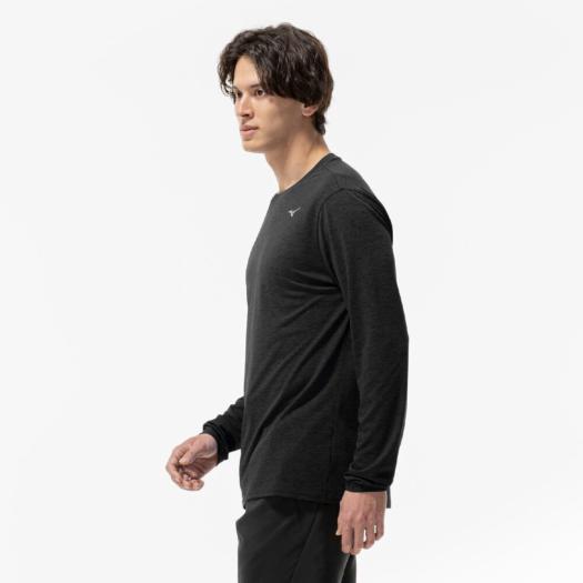 MIZUNO（ミズノ） ミズノ公式 クイックドライTシャツ 長袖 ブラック