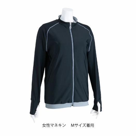 MIZUNO（ミズノ） ミズノ公式 ラッシュガード 長袖 ブラック×グレー 