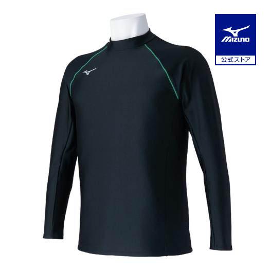 9/30まで値下げ Mizuno スポーツ用水着 ブラック/グリーン MIZUNO（ミズノ） ミズノ公式 ラッシュガード ユニセックス ブラック