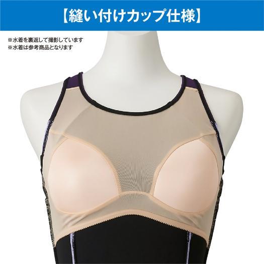 ミズノ公式 アクアフィットネス用オールインワン ピースバック レディース ブラック×パープル｜mizuno-shop｜06