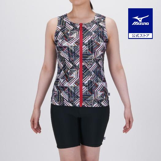 MIZUNO アクアフィットネス用セパレーツ ボタン付 レディース MIZUNO（ミズノ） ミズノ公式 アクアフィットネス用セパレーツ めくれ