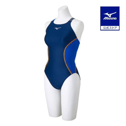 MIZUNO（ミズノ） ミズノ公式 競泳練習用ミディアムカット ネイビー