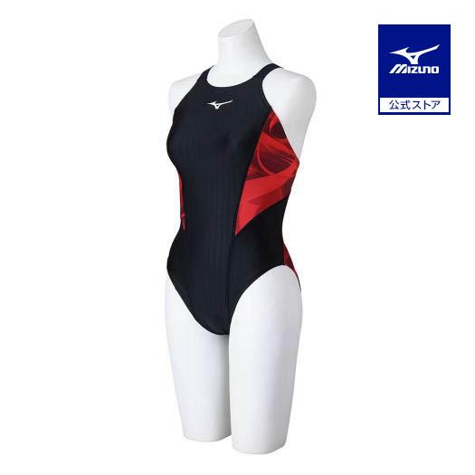 ミズノ 競泳水着 ブラック/レッド MIZUNO〜ミズノ〜競泳水着 黒と赤